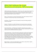 WGU C857 Software QA&period; Exam Questions and answers&comma; 100&percnt; Accurate&period;