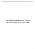 TEST BANK FOR BIOLOGICAL SCIENCE, 4TH EDITION BY SCOTT FREEMAN