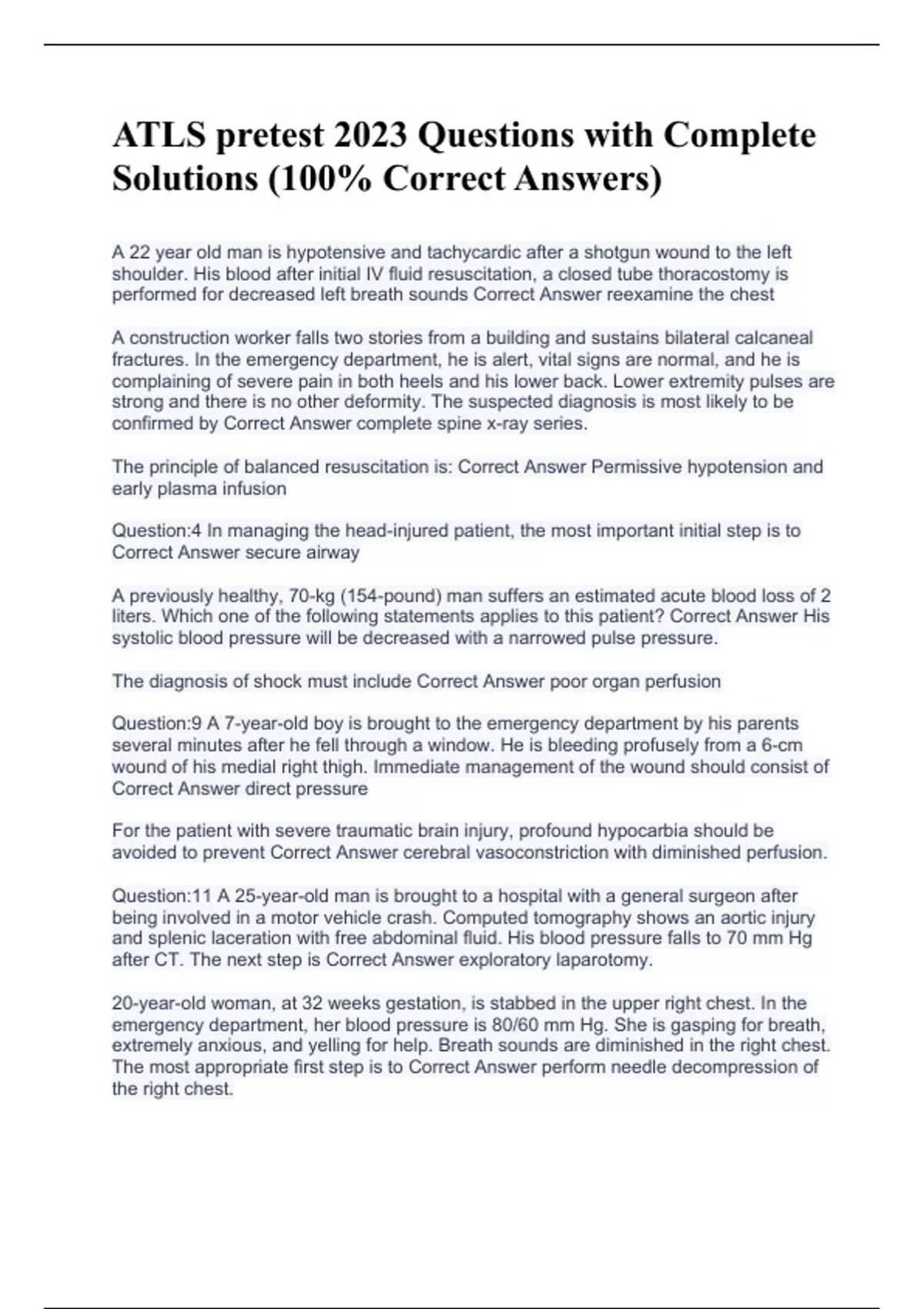 Advanced trauma life support visual data 8