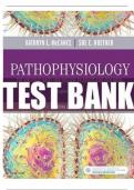 PATHOPHYSIOLOGY 8TH EDITION BY McCANCE & HUETHER TEST BANK FOR ALL  CHAPTERS (CHAPTER 1-50) LATEST 2023/2024