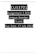 CUS3701 ASSIGNMENT 3 2023