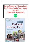 Burns Pediatric Primary Care  7th Edition Maaks Starr Brady  Test Bank