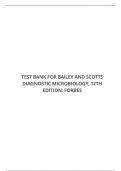 TEST BANK FOR BAILEY AND SCOTTS DIAGNOSTIC MICROBIOLOGY&comma; 12TH EDITION&colon; FORBES