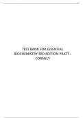 TEST BANK FOR ESSENTIAL BIOCHEMISTRY 3RD EDITION PRATT – CORNELY