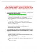 2019 ATI RN FUNDAMENTALS PROCTORED EXAM  QUESTIONS AND CORRECT DETAILED ANSWERS WITH  RATIONALES GRADED A&plus; NEWEST VERSION 2023&sol;2024