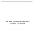 TEST BANK FOR BIOLOGICAL SCIENCE FREEMAN 5TH EDITION