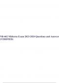 NR-602 Midterm Exam 2023-2024 Questions and Answers (VERIFIED).