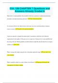 CUL 129 CHAPTER 7 Questions and Answers Already Graded A