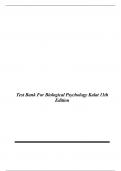 Test Bank For Biological Psychology Kalat 11th Edition