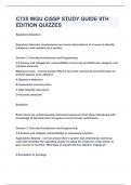 C725 WGU CISSP STUDY GUIDE 8TH EDITION QUIZZES&vert;UPDATED&VERIFIED&vert;100&percnt; SOLVED&vert;GUARANTEED SUCCESS