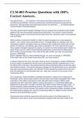 CLM-003 Practice Questions with 100&percnt; Correct Answers&period; 
