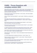 CAISS &ndash; Thorax Questions with complete solution 2023