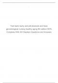 Test bank touhy and jett ebersole and hess gerontological nursing healthy aging 5th edition 100&percnt; Complete With All Chapters Questions and Answers