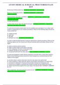 ATI RN MEDICAL SURGICAL PROCTORED EXAM 2019