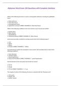 Abdomen Mock Exam 100 Questions with Complete Solutions