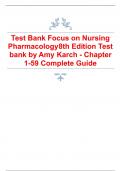 Test Bank Focus on Nursing Pharmacology8th Edition Test bank by Amy Karch - Chapter 1-59 Complete Guide&period;pdf
