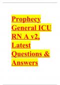 Prophecy General ICU RN Av2(Questions And Answers) Latest Update 2023 