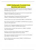 LMRT-Radiography Essentials Exam Questions and Answers