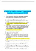 NGN ATI PN LEADERSHIP PROCTORED EXAM Questions And Answers/A GRADE