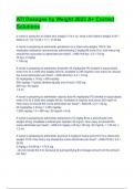 ATI Dosages by Weight 2023 A&plus; Correct Solutions