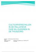Keuzecursus Palliatieve zorg - EBP cultuurverschillen in de palliatieve zorg&comma; beoordeeld met een 9&period;3&excl;