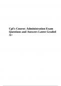 Cpl's Course: Administration Exam Questions and Answers Latest Graded A+