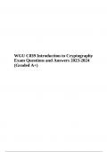 WGU C839 Introduction to Cryptography Exam Questions and Answers 2023-2024 (Graded A+)
