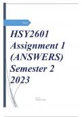 HSY2601 Assignment 1 Semester 2 2023 