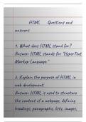  HTML Exam Questions and Answers