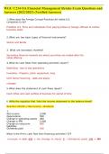 WGU C214 OA Financial Management Retake Exam Questions and Answers &lpar;2022&sol;2023&rpar; &lpar;Verified Answers&rpar;