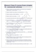 Missouri Class E License Exam &lpar;chapter 15 - commercial vehicles&rpar;