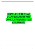 MN576 UNIT 10 FINAL EXAM QUESTIONS AND CORRECT ANSWERS 2023 NEW UPDATE