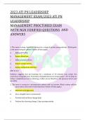 2023 ATI PN LEADERSHIP  MANAGEMENT EXAM/2023 ATI PN LEADERSHIP  MANAGEMENT PROCTORED EXAM  WITH NGN VERIFIED QUESTIONS  AND ANSWERS 