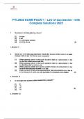 PVL2602 EXAM PACK-1 - Law of succession - with Complete Solutions 2023 