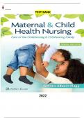 Maternal and Child Health Nursing-Care of the Childbearing and Childrearing Family 9th Edition by JoAnne Silbert-Flagg & Adele Pillitteri (Test bank)