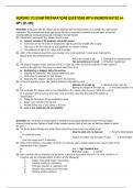 NURSING 372 EXAM PREPARATIONS QUESTIONS WITH ANSWERS RATED A&plus;