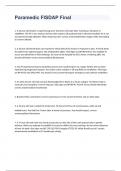 Paramedic FISDAP Final exam 2023 with 100&percnt; correct answers