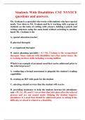 Students With Disabilities CST NYSTCE  questions and answers