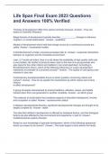 Life Span Final Exam 2023 Questions and Answers 100&percnt; Verified