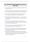 LAW 404 Final COMBINED Latest Exams  2023&sol;2024 Bundle