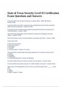State of Texas Security Level II Certification Exam Questions and Answers&period;