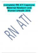 complete) RN ATI Capstone Maternal Newborn and Women's Health 2016