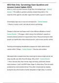 HESI Hints Only- Gerontology Exam Questions and Answers &lpar;Latest Update 2023&rpar;