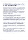 UHC 2023  Ethics and Compliance Test Correct 100&percnt;&lpar;RATED A&plus;&rpar;