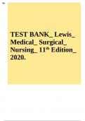 LEWIS'S MEDICAL SURGICAL NURSING TEST BANK 11TH EDITION HARDING