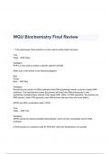 WGU Biochemistry Final Review Questions & Answers 2023 ( A+ GRADED 100% VERIFIED)