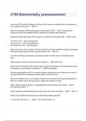 C785 Biochemistry preassessment Questions & Answers 2023 ( A+ GRADED 100% VERIFIED)