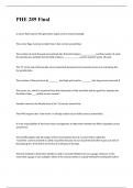 PHE 289 Final exam 2023 with 100&percnt; correct answers