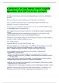 California Law and Ethics Dental Hygiene Questions with 100&percnt; Correct Answers&period; 