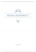 MIP2601 Assessment 3 Due Date 26 July 2023
